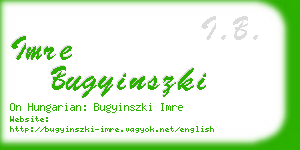 imre bugyinszki business card